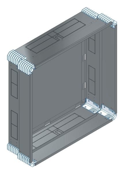 MEHLER - Putzwanne m. Rückwand, komplett außen B786xH778xT245mm