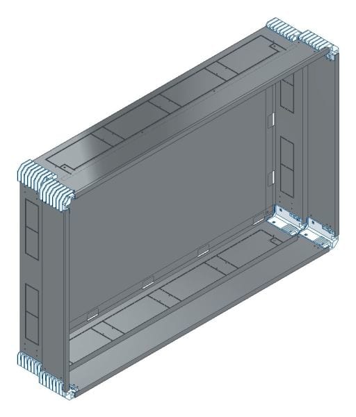 MEHLER - Putzwanne m. Rückwand, komplett außen B1206xH778xT245mm