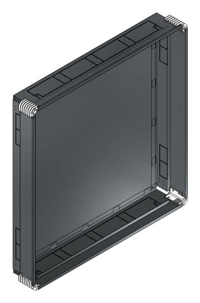 MEHLER - Putzwanne m. Rückwand, komplett außen B1206xH1228xT200mm