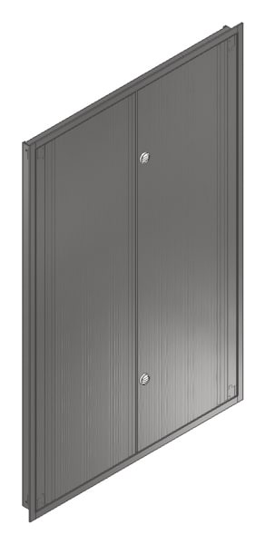 MEHLER - UP-Verteilertürrahmen,NIRO/V2A außen B1216xH1864xT85mm