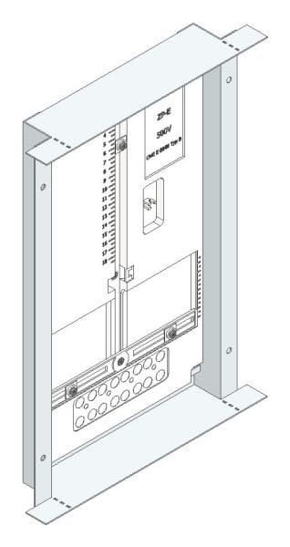MEHLER - Zählerwanne m. 1 Zählerplatte Einbaumaß B260xH400mm 1ZP