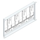MEHLER - Zählerwanne m. 4 Zählerplatten Einbaumaß B885xH425mm 4ZP