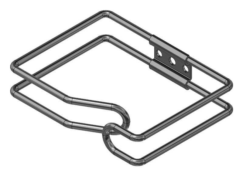 MEHLER - 1Stk. Kabelrangierbügel Metall B125xH100xT25mm Chrom