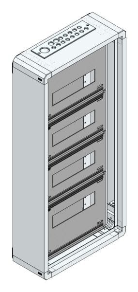 MEHLER - AP-Installations-Flachverteiler, 40TE m.RW, B350xH755xT130mm