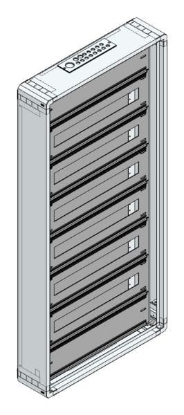 MEHLER - AP-Installations-Flachverteiler, 132TE m.RW, B565xH1205xT130mm