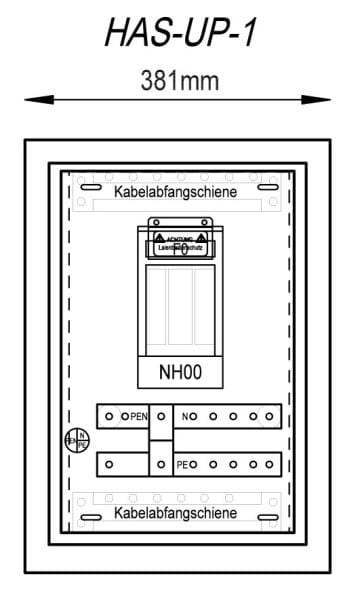 MEHLER - Hausanschlusskasten UP Nische B375xH530xT245