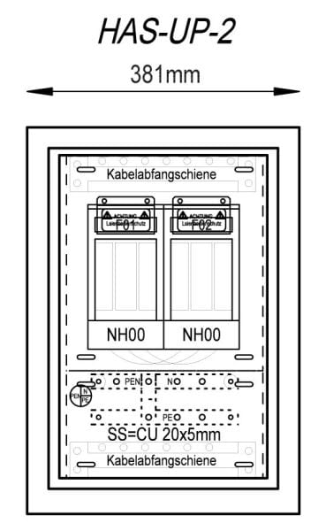MEHLER - Hausanschlusskasten UP Nische B375xH530xT245