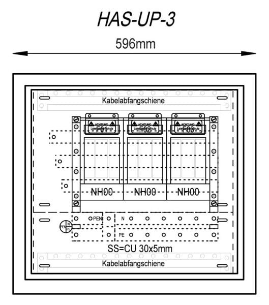 MEHLER - Hausanschlusskasten UP Nische B590xH530xT245