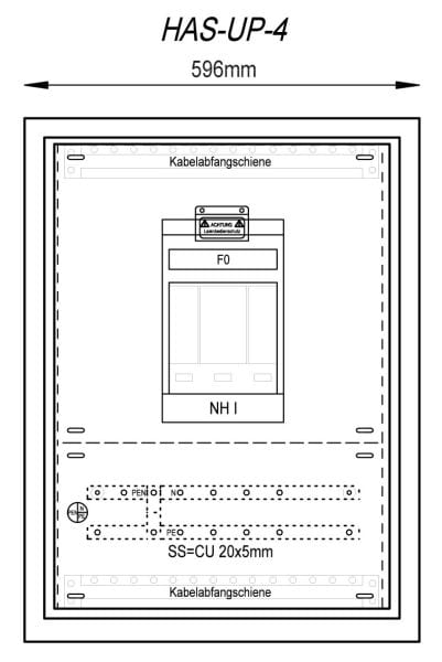 MEHLER - Hausanschlusskasten UP Nische B590xH780xT245