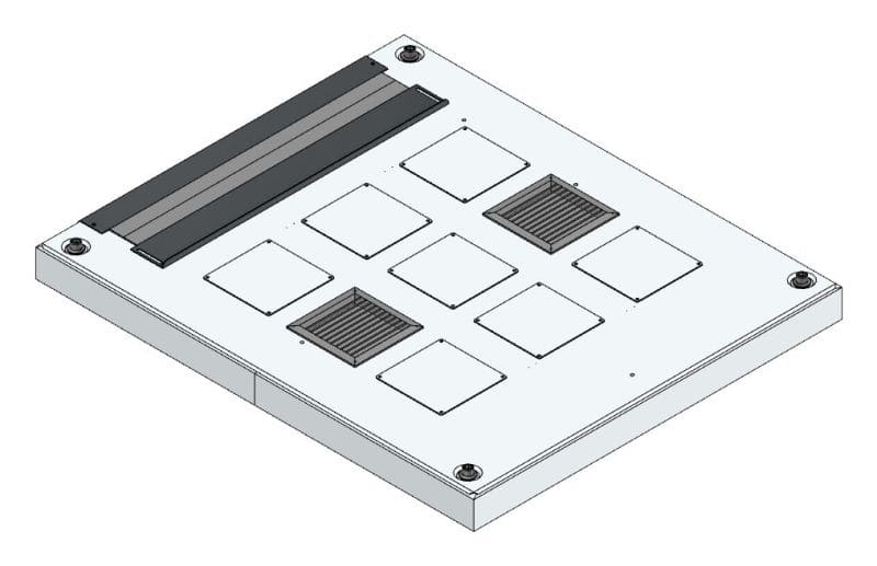 MEHLER - Lüftungsdachblech + TH + kpl. Verkabelung für TSRM-C/1000