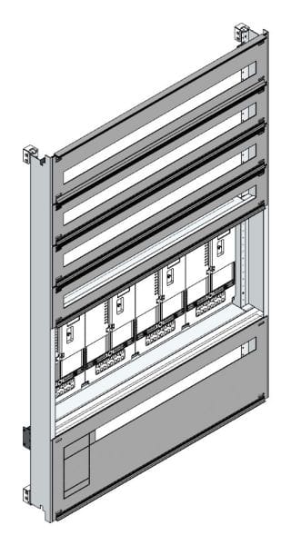 MEHLER - Zählerverteilereinsatz,4ZP, OÖ,Salzburg TN-Netz, Einsatzmaß B915xH1325mm