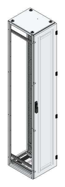 MEHLER - Alu-Anreihschrank BxHxT 400x2200x500mm o. Rückwand, o. Seitenwand, m. Türe 1fl.