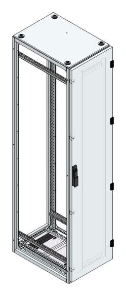 MEHLER - Alu-Anreihschrank BxHxT 400x1800x600mm o. Rückwand, o. Seitenwand, m. Türe 1fl.