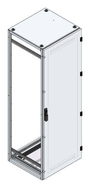 MEHLER - Alu-Anreihschrank BxHxT 600x1800x600mm o. Rückwand, o. Seitenwand, m. Türe 1fl.