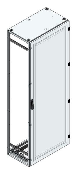 MEHLER - Alu-Anreihschrank BxHxT 800x2200x500mm o. Rückwand, o. Seitenwand, m. Türe 1fl.