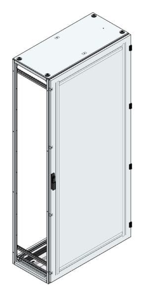 MEHLER - Alu-Anreihschrank BxHxT 1000x2200x500mm o. Rückwand, o. Seitenwand, m. Türe 1fl.
