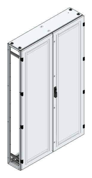 MEHLER - Alu-Anreihschrank BxHxT 1200x2000x300mm o. Rückwand, o. Seitenwand, m. Türe 2fl.