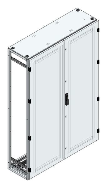 MEHLER - Alu-Anreihschrank BxHxT 1200x1800x400mm o. Rückwand, o. Seitenwand, m. Türe 2fl.