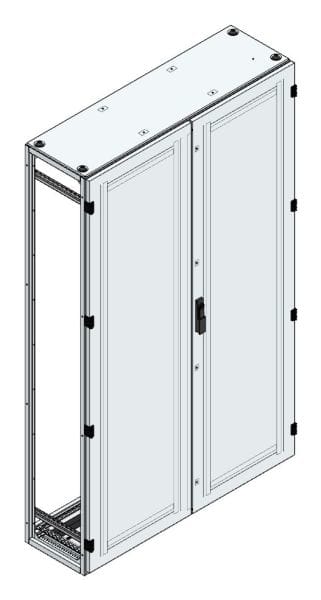 MEHLER - Alu-Anreihschrank BxHxT 1200x2000x400mm o. Rückwand, o. Seitenwand, m. Türe 2fl.