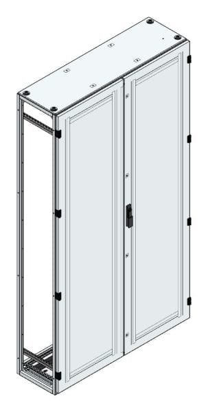 MEHLER - Alu-Anreihschrank BxHxT 1200x2200x400mm o. Rückwand, o. Seitenwand, m. Türe 2fl.