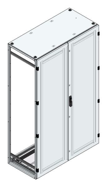 MEHLER - Alu-Anreihschrank BxHxT 1200x2000x600mm o. Rückwand, o. Seitenwand, m. Türe 2fl.