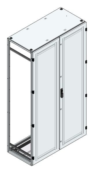 MEHLER - Alu-Anreihschrank BxHxT 1200x2200x600mm o. Rückwand, o. Seitenwand, m. Türe 2fl.