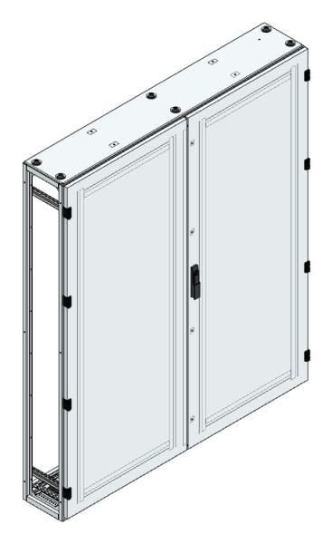 MEHLER - Alu-Anreihschrank BxHxT 1500x1800x300mm o. Rückwand, o. Seitenwand, m. Türe 2fl.