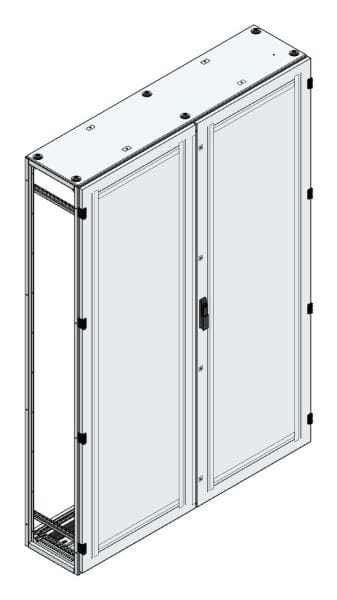 MEHLER - Alu-Anreihschrank BxHxT 1500x2200x400mm o. Rückwand, o. Seitenwand, m. Türe 2fl.