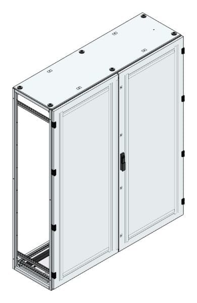 MEHLER - Alu-Anreihschrank BxHxT 1500x1800x500mm o. Rückwand, o. Seitenwand, m. Türe 2fl.