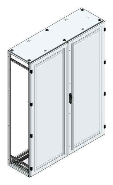 MEHLER - Alu-Anreihschrank BxHxT 1500x2000x500mm o. Rückwand, o. Seitenwand, m. Türe 2fl.