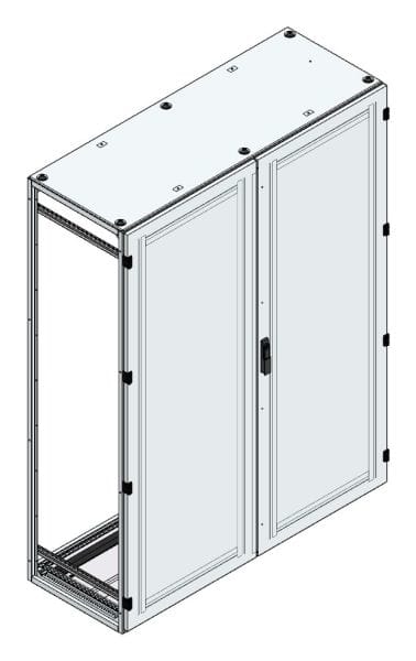 MEHLER - Alu-Anreihschrank BxHxT 1500x2000x600mm o. Rückwand, o. Seitenwand, m. Türe 2fl.