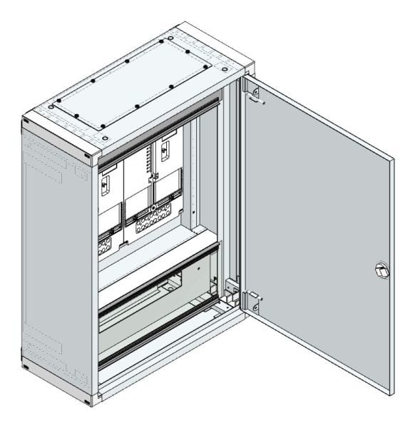 MEHLER - AP Zählerverteiler+RW Vorarlberg für TN-Netz, außen B575xH765xT250mm