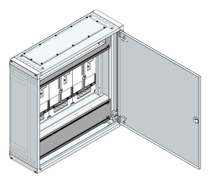 MEHLER - AP Zählerverteiler+RW NÖ Netz für TN-Netz, außen B775xH765xT250mm