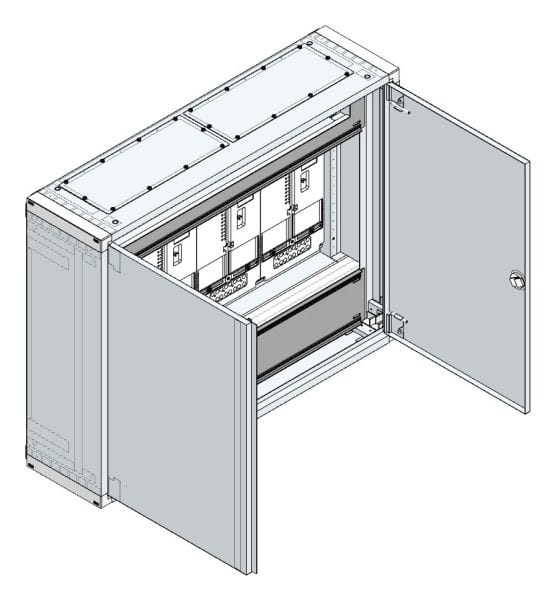 MEHLER - AP Zählerverteiler+RW NÖ Netz für TN-Netz, außen B985xH765xT250mm