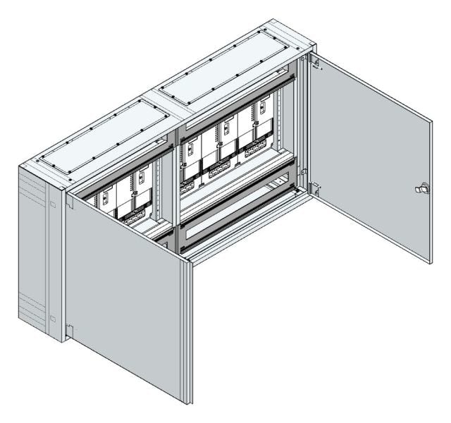 MEHLER - AP Zählerverteiler+RW OÖ, Salzburg für TN-Netz, außen B1480xH765xT250mm