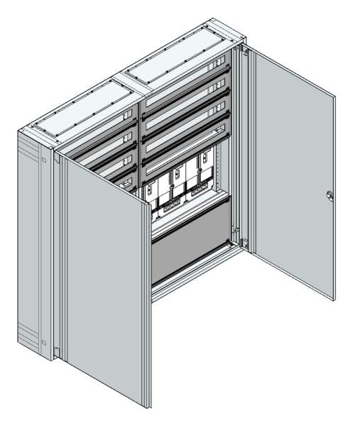 MEHLER - AP Zählerverteiler+RW NÖ Netz für TN-Netz, außen B1480xH1390xT250mm