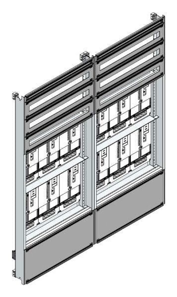 MEHLER - Zählerverteilereinsatz,12ZP, Wien TN-Netz, Einsatzmaß B1410xH1625mm