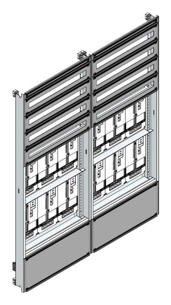 MEHLER - Zählerverteilereinsatz,12ZP, Wien TN-Netz, Einsatzmaß B1410xH1775mm