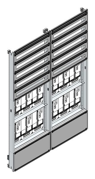 MEHLER - Zählerverteilereinsatz,12ZP, Wien TN-Netz, Einsatzmaß B1410xH1950mm