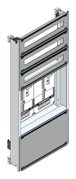 MEHLER - Zählerverteilereinsatz,2ZP, NÖ TN-Netz, Einsatzmaß B505xH1150mm