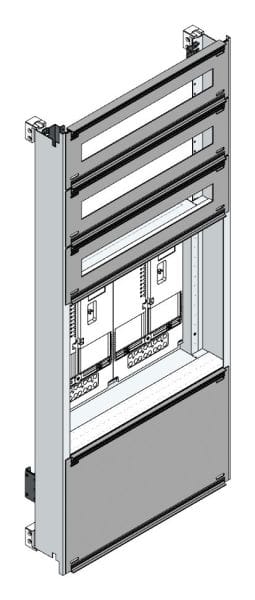 MEHLER - Zählerverteilereinsatz,2ZP, Wien TN-Netz, Einsatzmaß B505xH1150mm