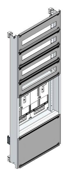 MEHLER - Zählerverteilereinsatz,2ZP, Wien TN-Netz, Einsatzmaß B505xH1325mm