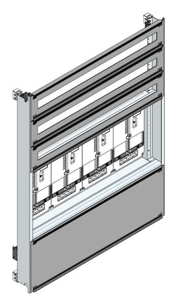 MEHLER - Zählerverteilereinsatz,4ZP, NÖ TN-Netz, Einsatzmaß B915xH1150mm