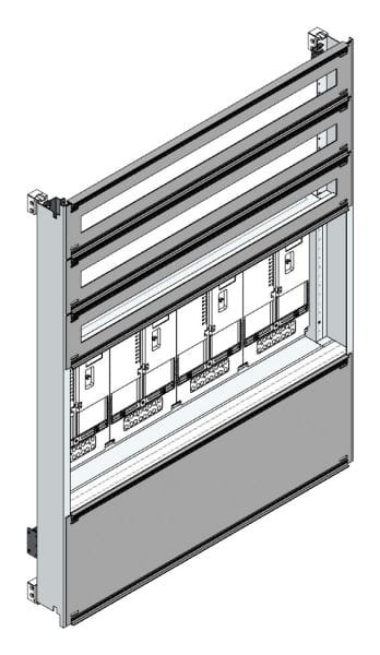 MEHLER - Zählerverteilereinsatz,4ZP, Wien TN-Netz, Einsatzmaß B915xH1150mm