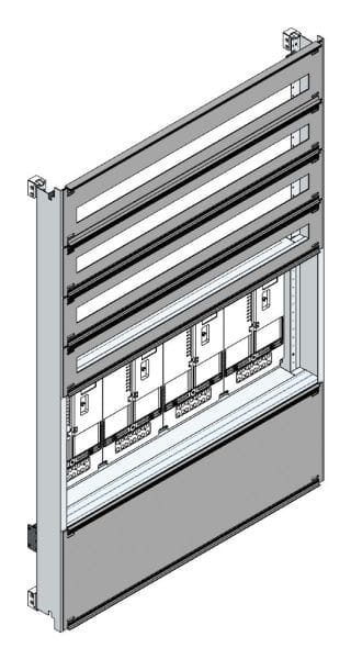 MEHLER - Zählerverteilereinsatz,4ZP, NÖ TN-Netz, Einsatzmaß B915xH1325mm