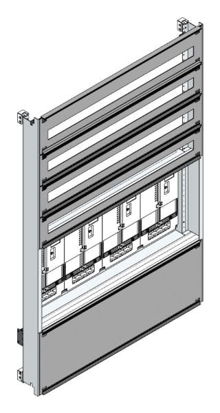 MEHLER - Zählerverteilereinsatz,4ZP, Wien TN-Netz, Einsatzmaß B915xH1325mm