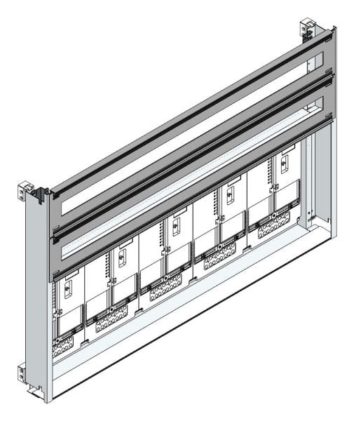 MEHLER - Zählerverteilereinsatz,5ZP, Wien TN-Netz, Einsatzmaß B1125xH700mm