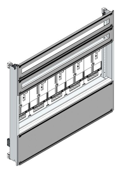 MEHLER - Zählerverteilereinsatz,5ZP, Wien TN-Netz, Einsatzmaß B1125xH1000mm
