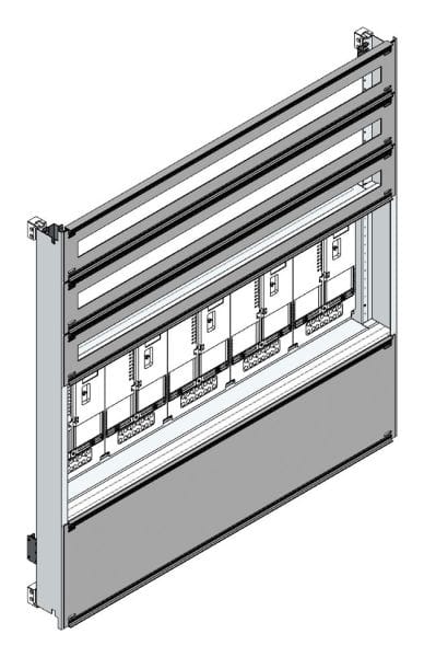 MEHLER - Zählerverteilereinsatz,5ZP, Wien TN-Netz, Einsatzmaß B1125xH1150mm