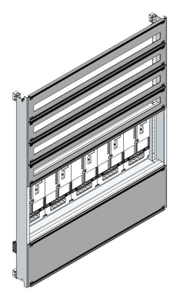 MEHLER - Zählerverteilereinsatz,5ZP, Wien TN-Netz, Einsatzmaß B1125xH1325mm